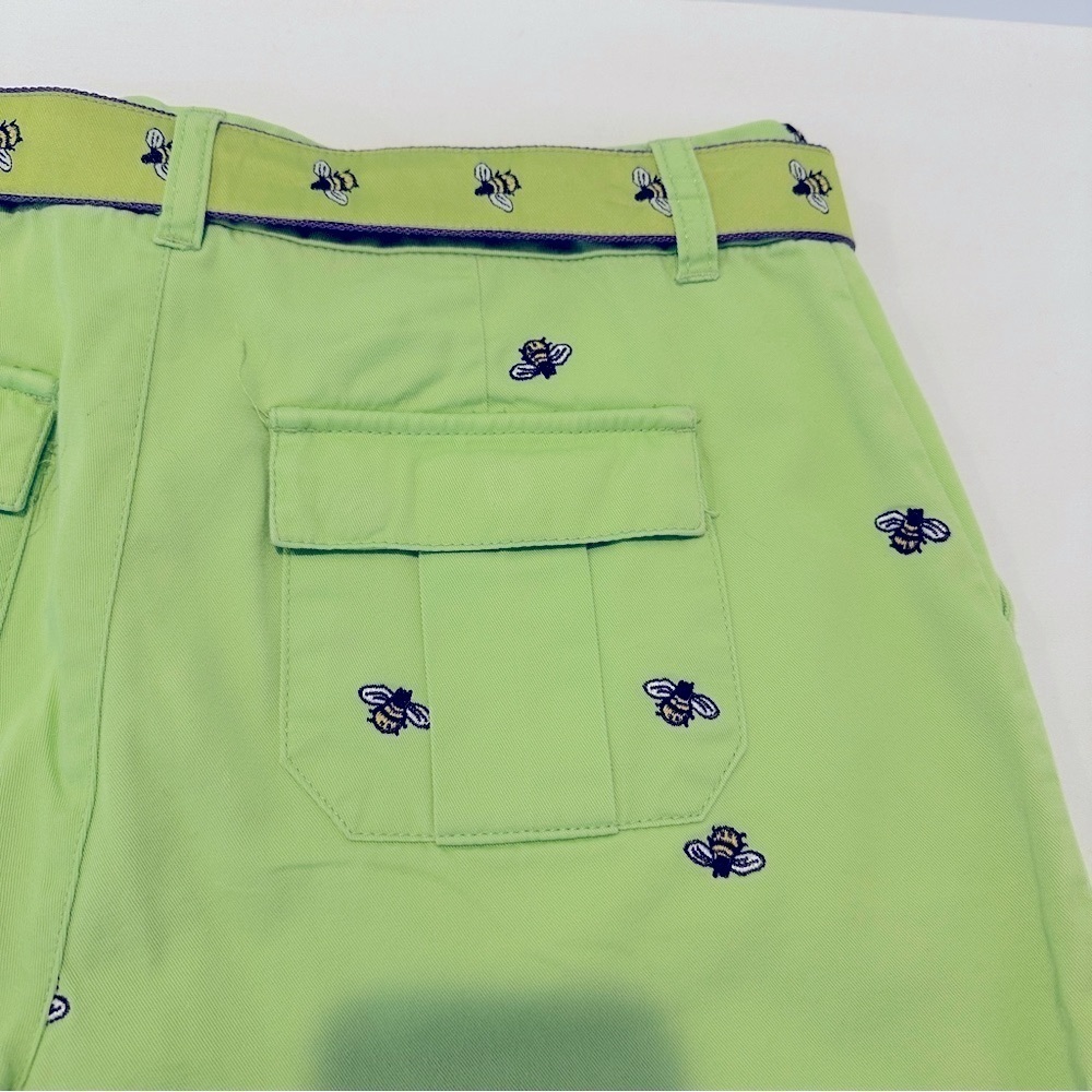 Whimsical Bee Embroidered Shorts with Matching Belt 8P - Picture 6 of 11
